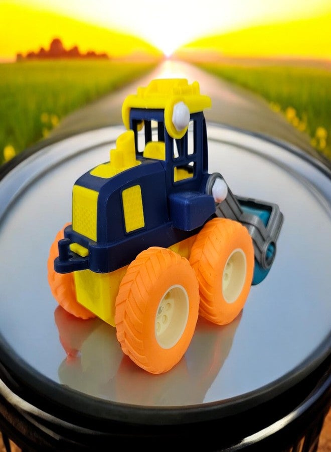 Stylbase Friction Powered Pull Back Vehicles for Kids Toys | Unbreakable Road Roller, Bulldozer Toys for Kids | Push and Wheel Roller Go Toy Set for Boys & Girls 3+ Years (Pack of 3) - Image 4